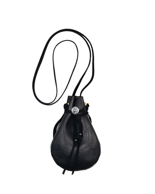 BORNEO LEATHER DRAWSTRING BAG