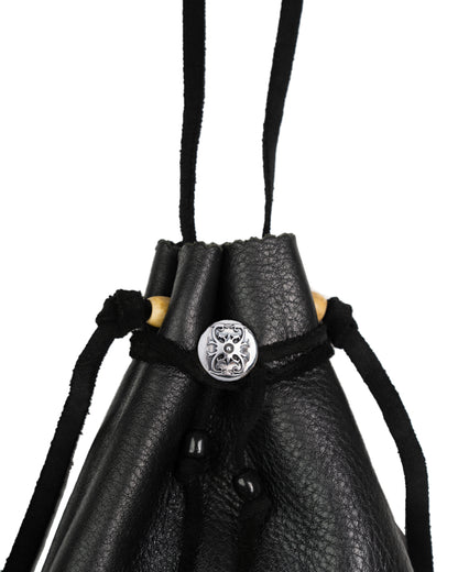 BORNEO LEATHER DRAWSTRING BAG